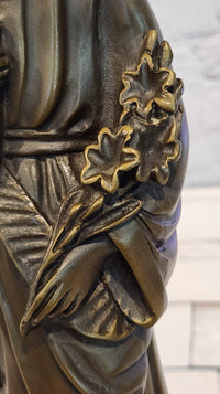 Hand Made Original Valli Saint Joseph Catholic Religious Bronze Sculpture Artwork
