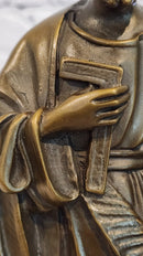 Hand Made Original Valli Saint Joseph Catholic Religious Bronze Sculpture Artwork
