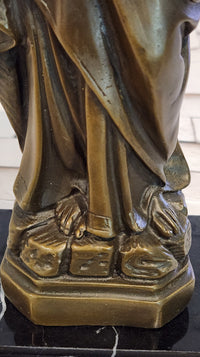 Hand Made Original Valli Saint Joseph Catholic Religious Bronze Sculpture Artwork