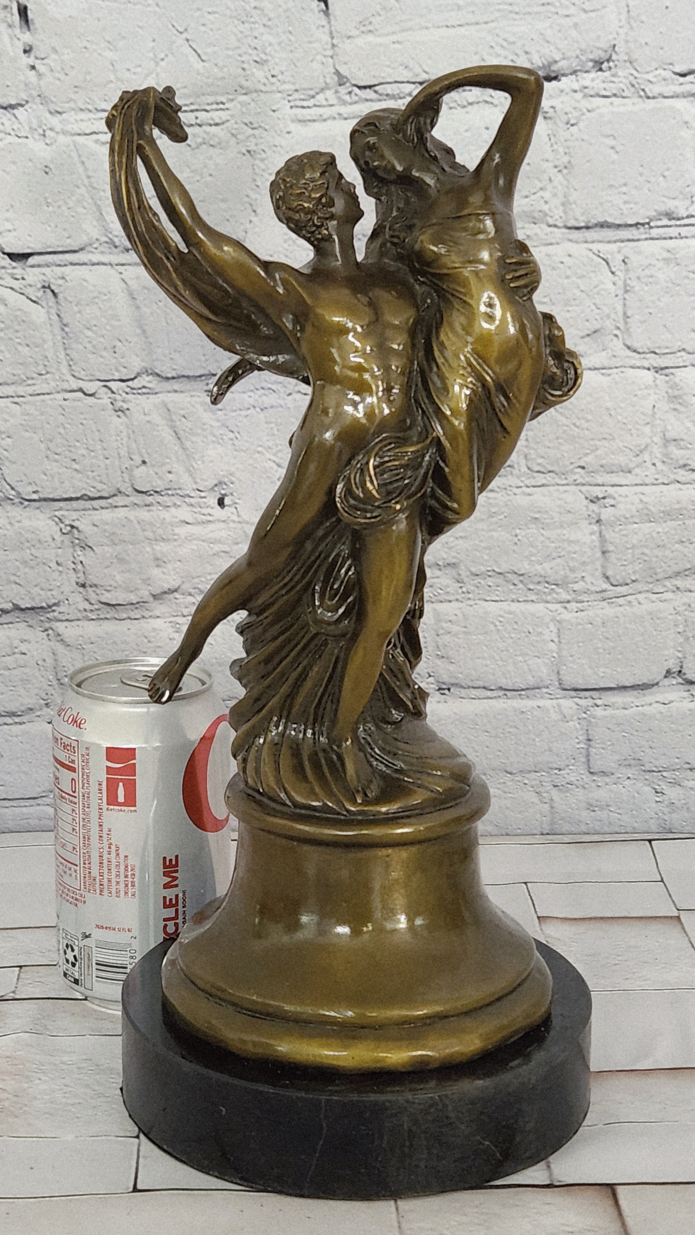 Romantic Naked Lovers Floating Bronze Sculpture Statue Love Romance Angels Gift