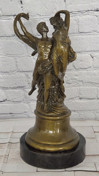 Romantic Naked Lovers Floating Bronze Sculpture Statue Love Romance Angels Gift