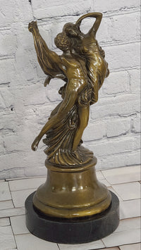 Romantic Naked Lovers Floating Bronze Sculpture Statue Love Romance Angels Gift