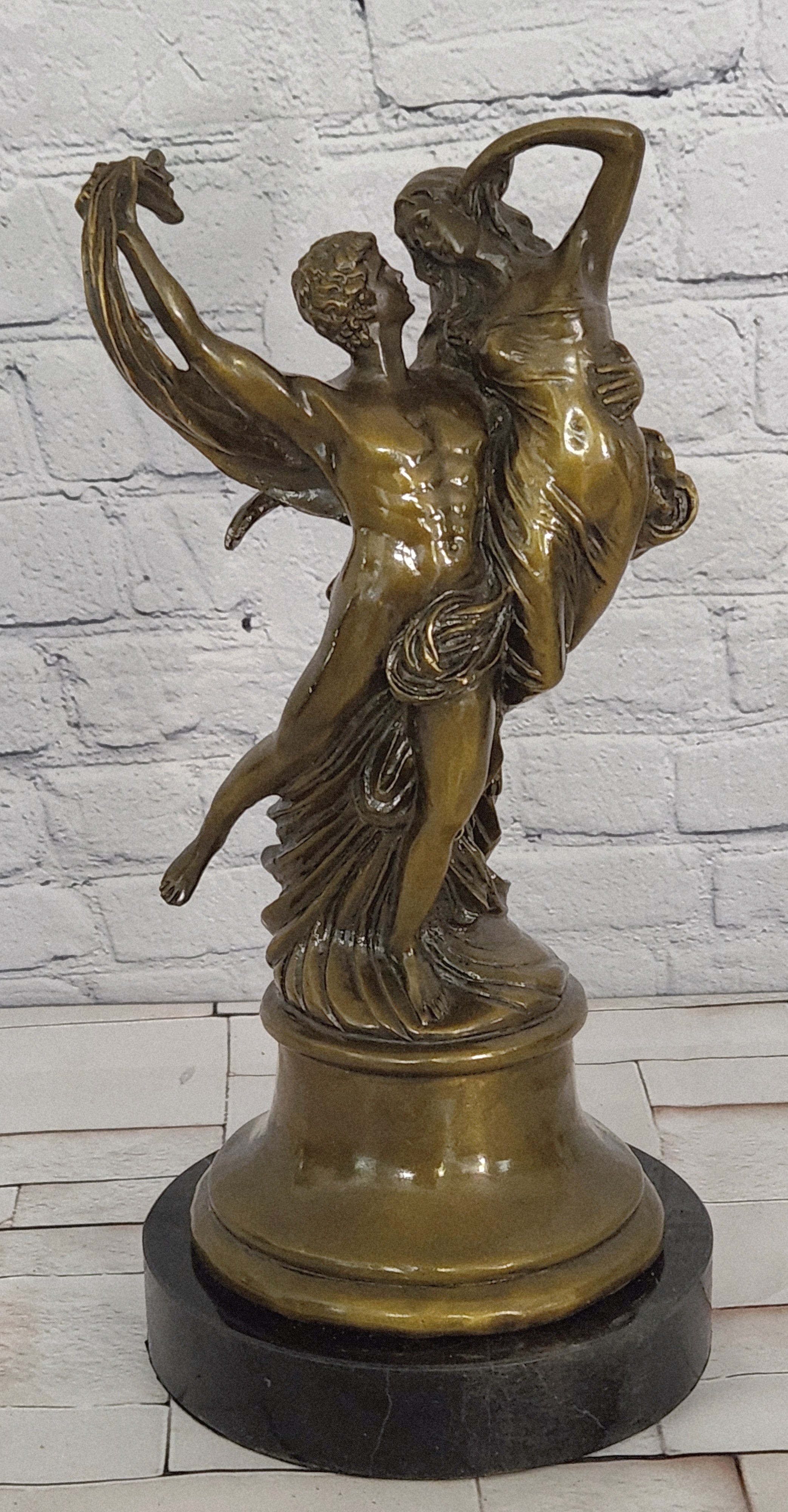 Romantic Naked Lovers Floating Bronze Sculpture Statue Love Romance Angels Gift