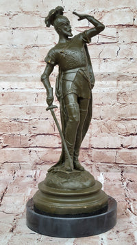 Spanish Conquistador Bronze Sculpture with Sword