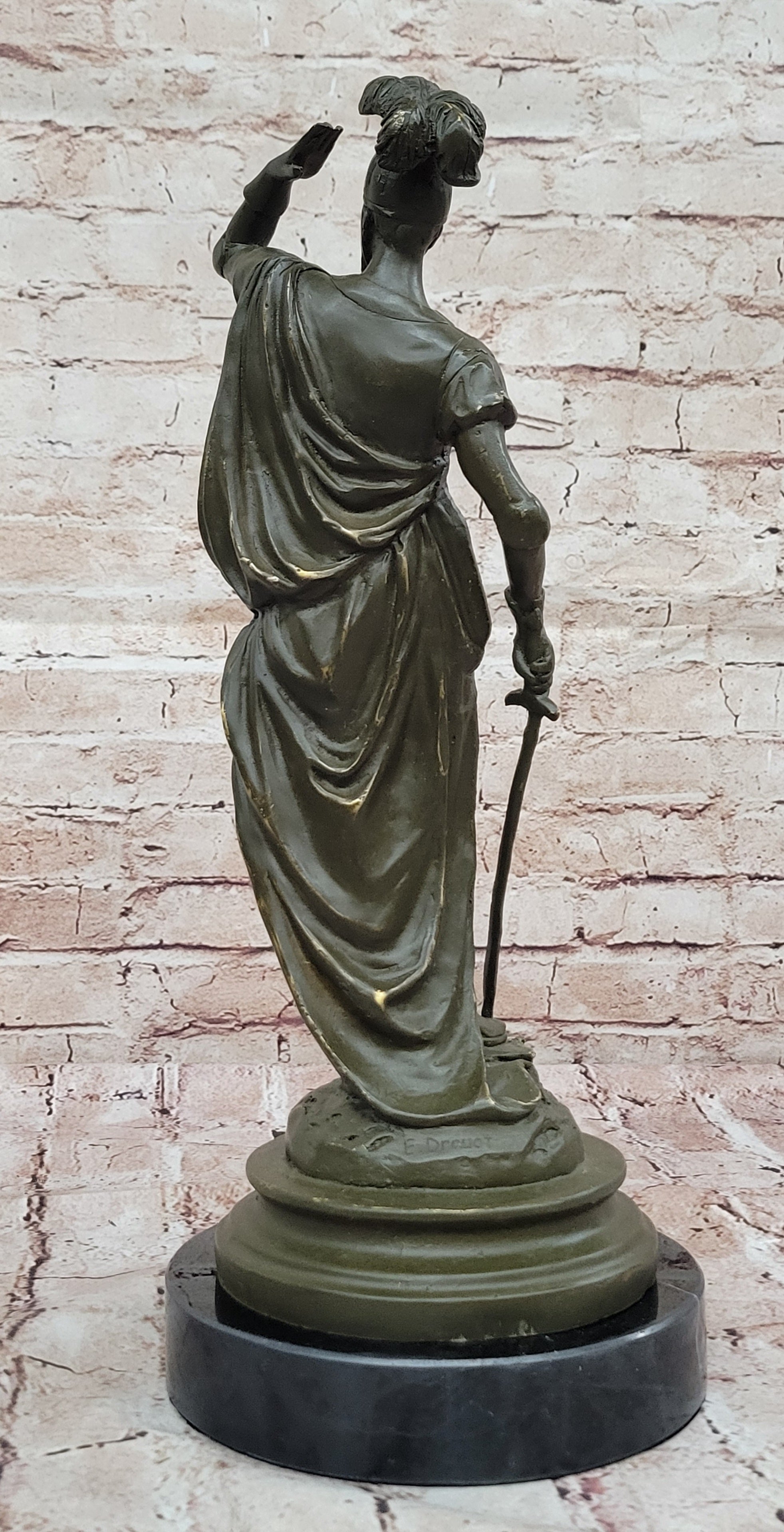 Spanish Conquistador Bronze Sculpture with Sword
