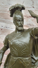 Spanish Conquistador Bronze Sculpture with Sword