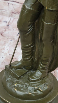 Spanish Conquistador Bronze Sculpture with Sword
