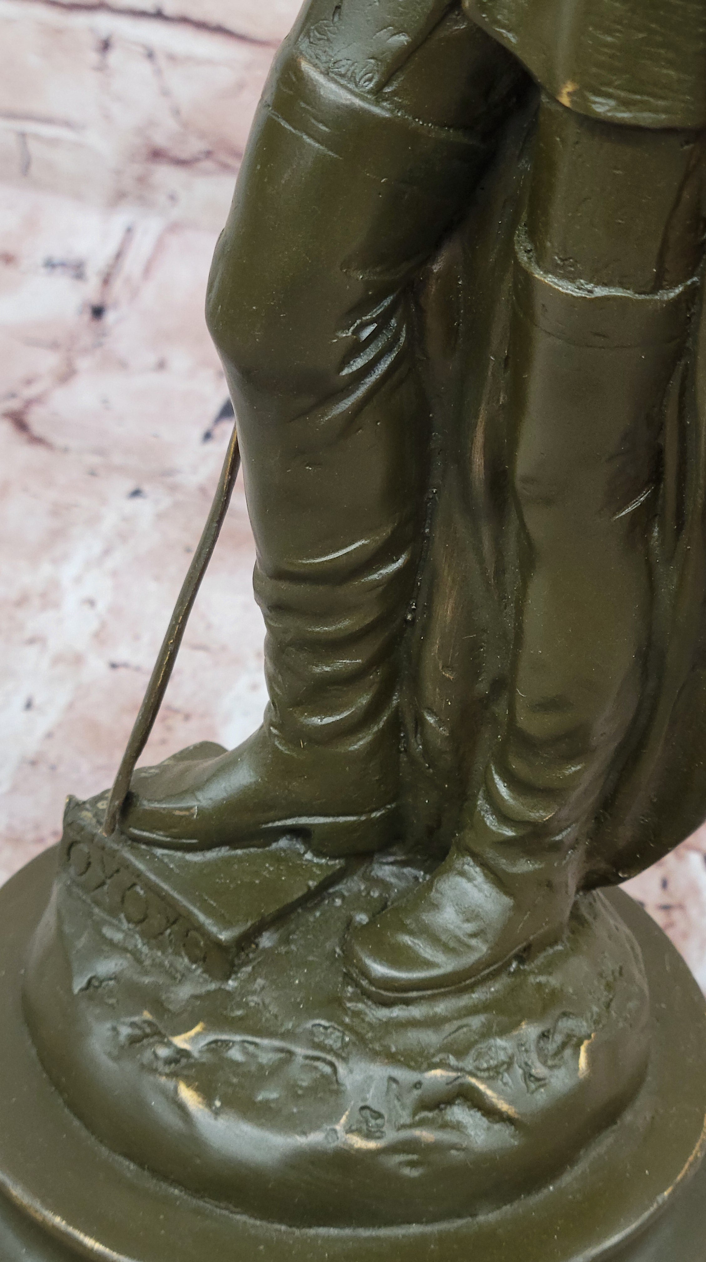 Spanish Conquistador Bronze Sculpture with Sword