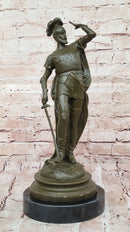 Spanish Conquistador Bronze Sculpture with Sword