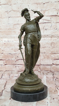 Spanish Conquistador Bronze Sculpture with Sword