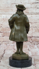 Bronze Historical Figure William Penn with Hat on Marble Base