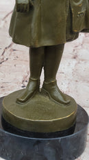Bronze Historical Figure William Penn with Hat on Marble Base