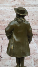 Bronze Historical Figure William Penn with Hat on Marble Base