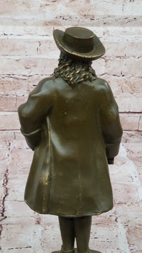 Bronze Historical Figure William Penn with Hat on Marble Base