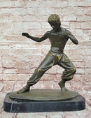 Bruce Lee Martial Arts Bronze Sculpture by J. Mavchi