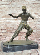 Bruce Lee Martial Arts Bronze Sculpture by J. Mavchi