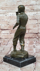 Bruce Lee Bronze Martial Artist Sculpture on Marble Base