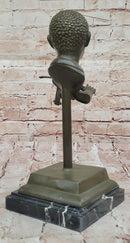 Bronze Boy Playing Violin – Musical Bust on Marble Base