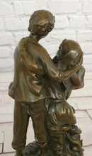 Art Nouveau Gallant Couple by Cesaro Genuine detailed Bronze Sculpture Statue