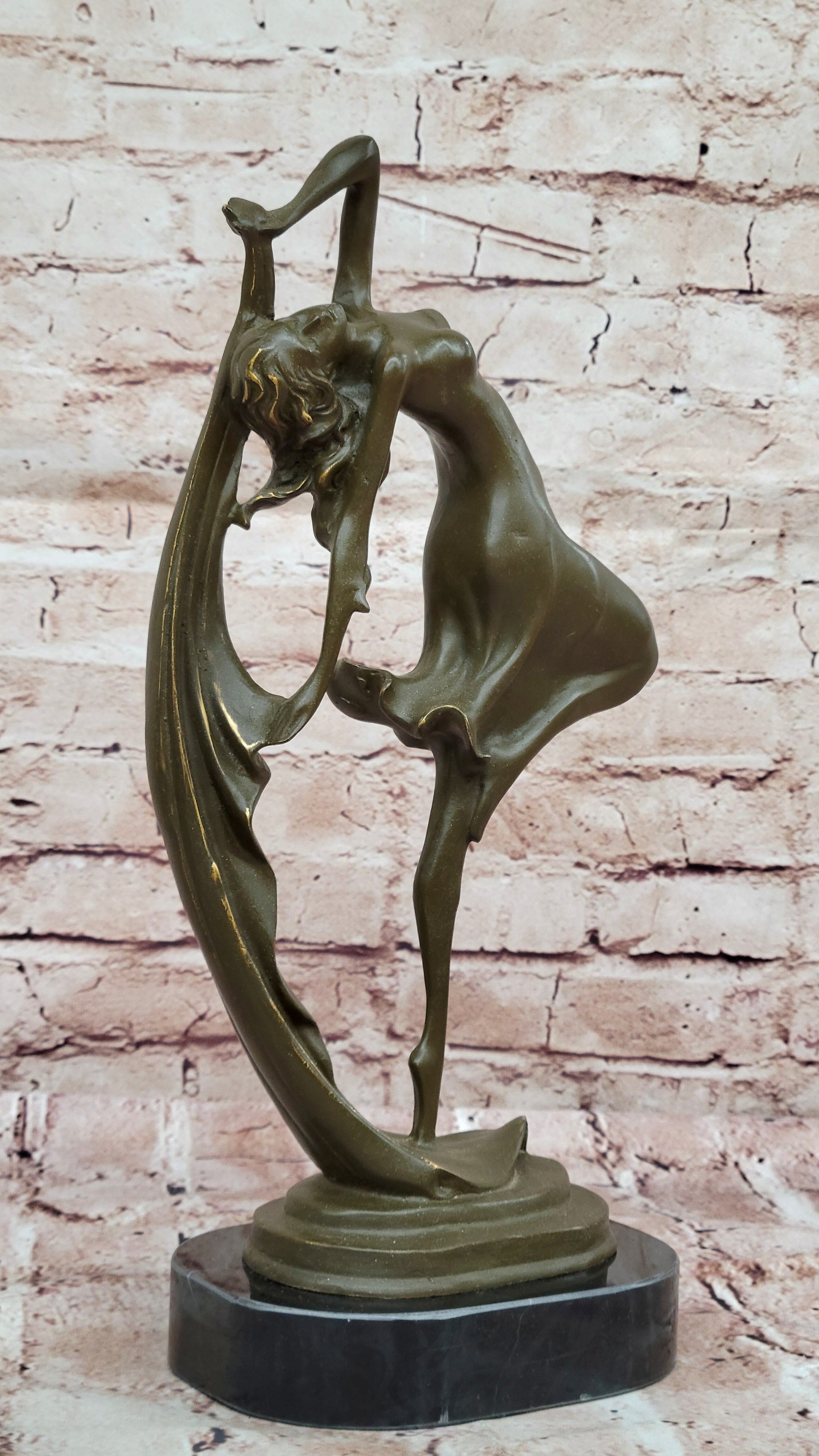 Female Dancer in Motion Bronze Sculpture - Ballet Art