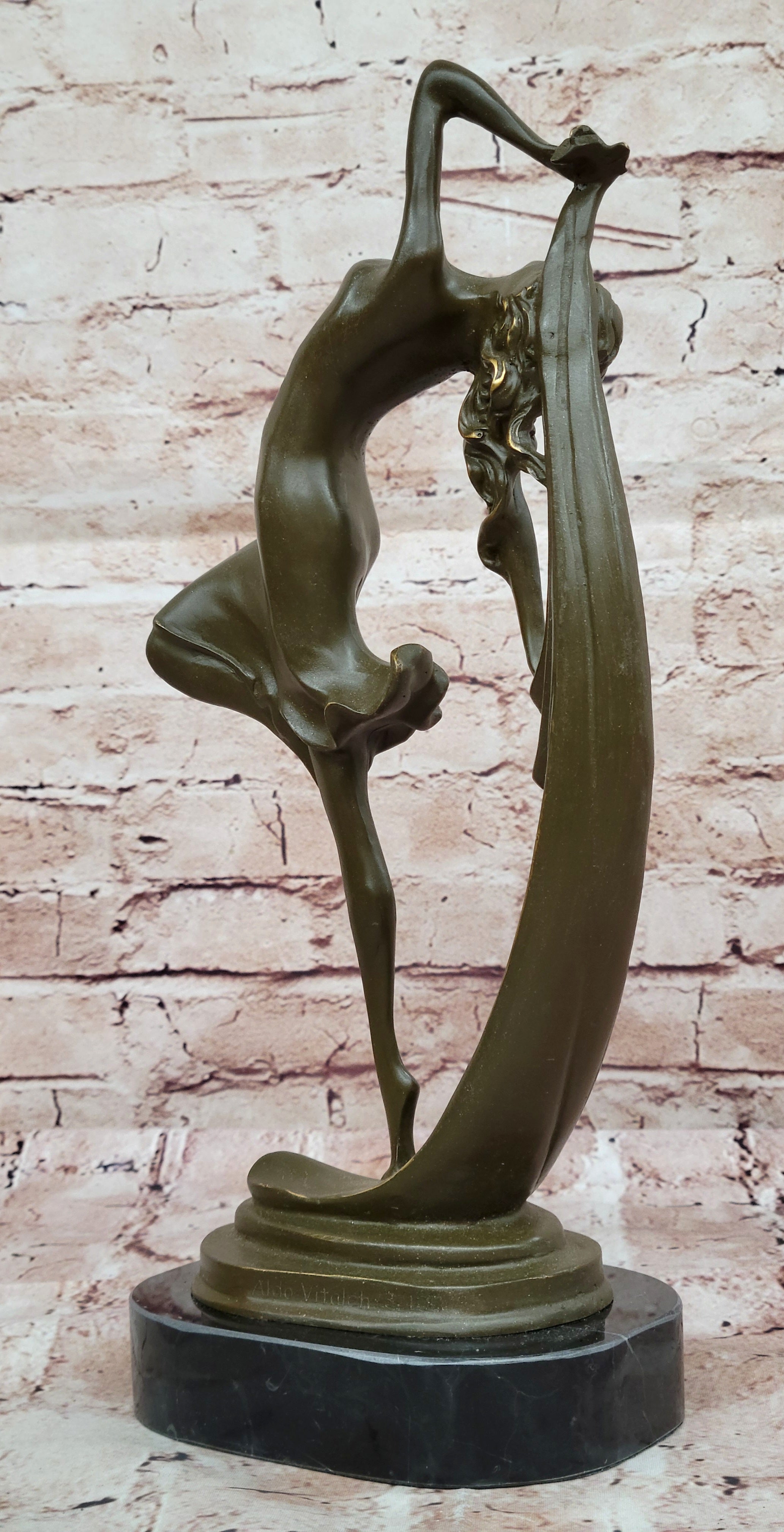Female Dancer in Motion Bronze Sculpture - Ballet Art