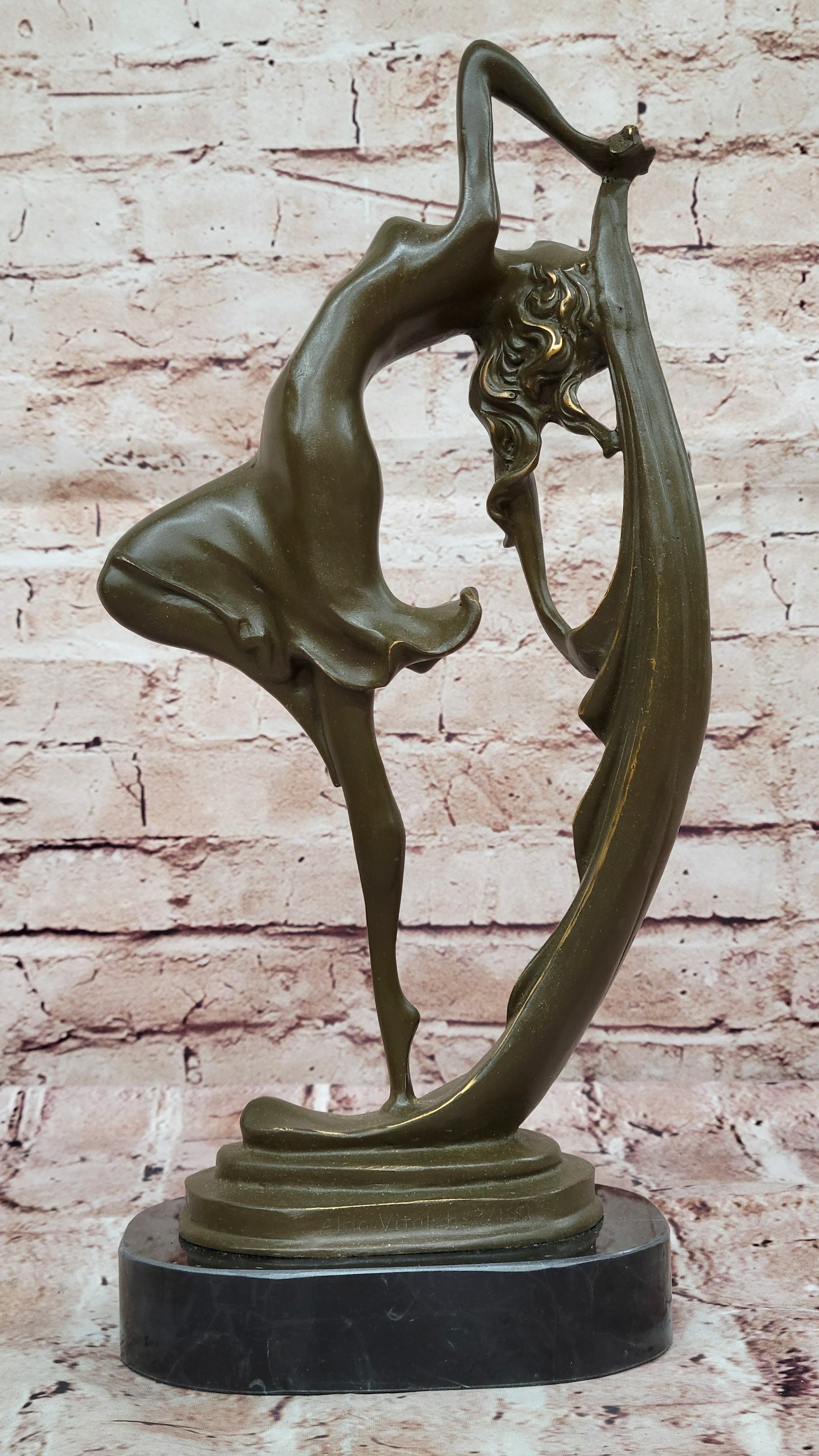Female Dancer in Motion Bronze Sculpture - Ballet Art