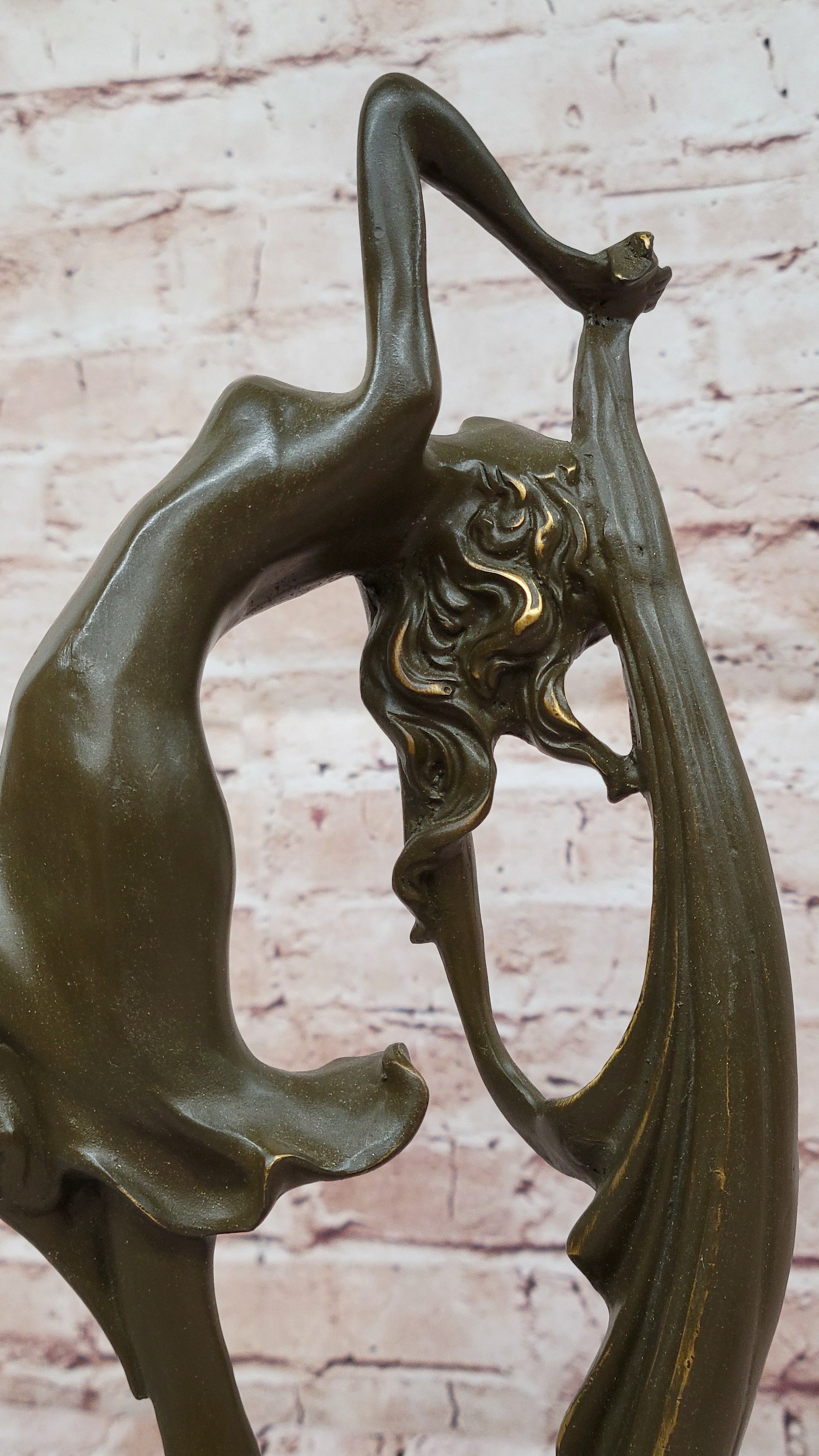 Female Dancer in Motion Bronze Sculpture - Ballet Art