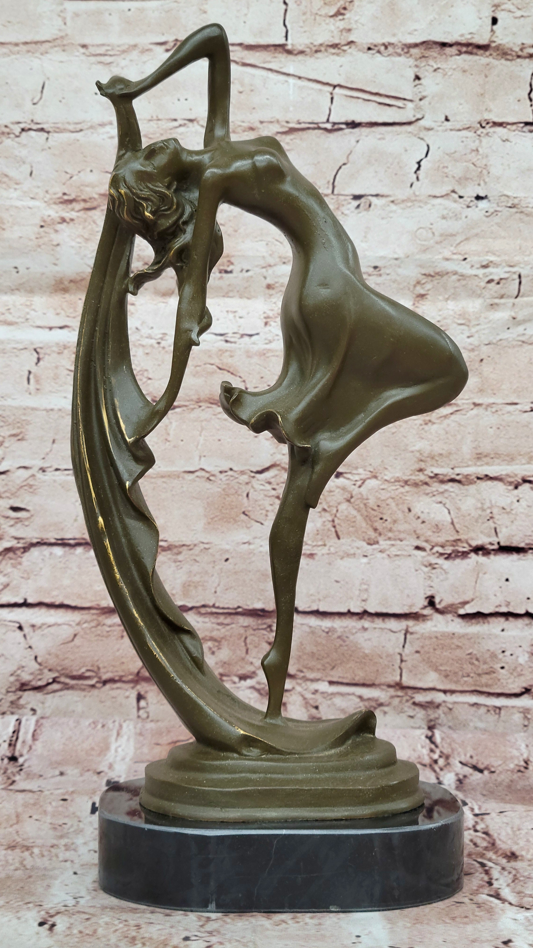 Female Dancer in Motion Bronze Sculpture - Ballet Art