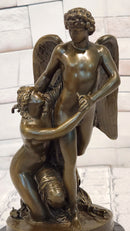Hand Made Cupid and Abduction of Psyche by French Artist Patoue Bronze Sculpture