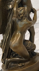 Hand Made Cupid and Abduction of Psyche by French Artist Patoue Bronze Sculpture