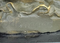 Memento Mori Erotic Bronze Sculpture – Skeleton and Woman
