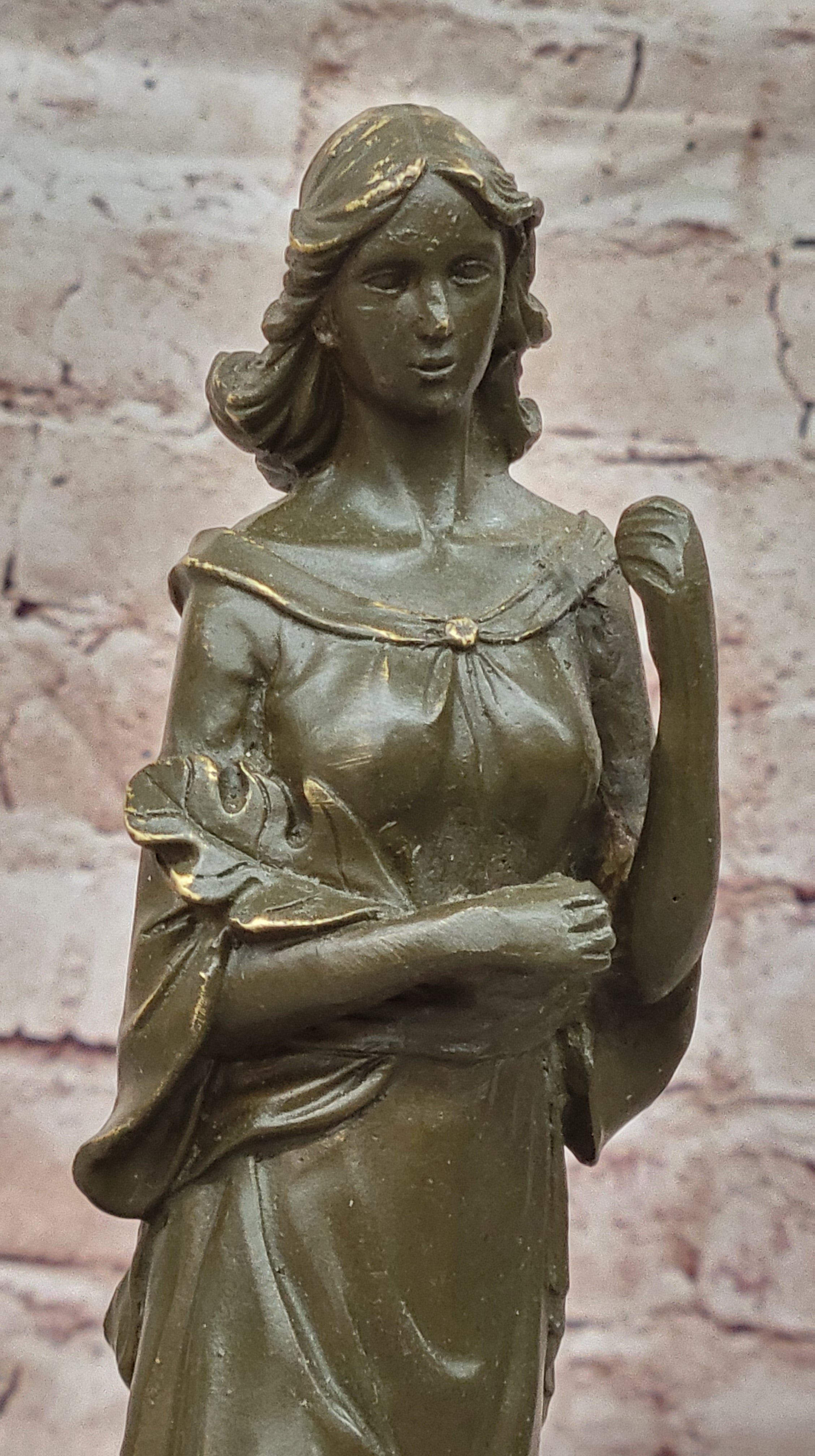 Saint Margaret of Antioch Bronze – Christian Woman with Dragon