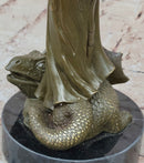 Saint Margaret of Antioch Bronze – Christian Woman with Dragon