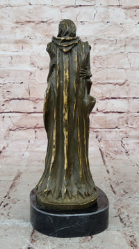 Death and the Maiden Bronze Sculpture – Gothic Skeleton Love Art