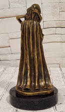 Signed Limited Edition Odegaard Nude Woman with Angel of Death Bronze Sculpture