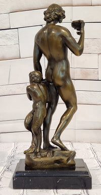 Michelangelo Greek God Dionysus & Roman Mythology Bacchus God of Wine Bronze