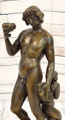 Michelangelo Greek God Dionysus & Roman Mythology Bacchus God of Wine Bronze
