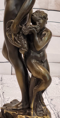 Michelangelo Greek God Dionysus & Roman Mythology Bacchus God of Wine Bronze