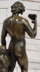 Michelangelo Greek God Dionysus & Roman Mythology Bacchus God of Wine Bronze