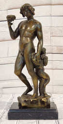 Michelangelo Greek God Dionysus & Roman Mythology Bacchus God of Wine Bronze