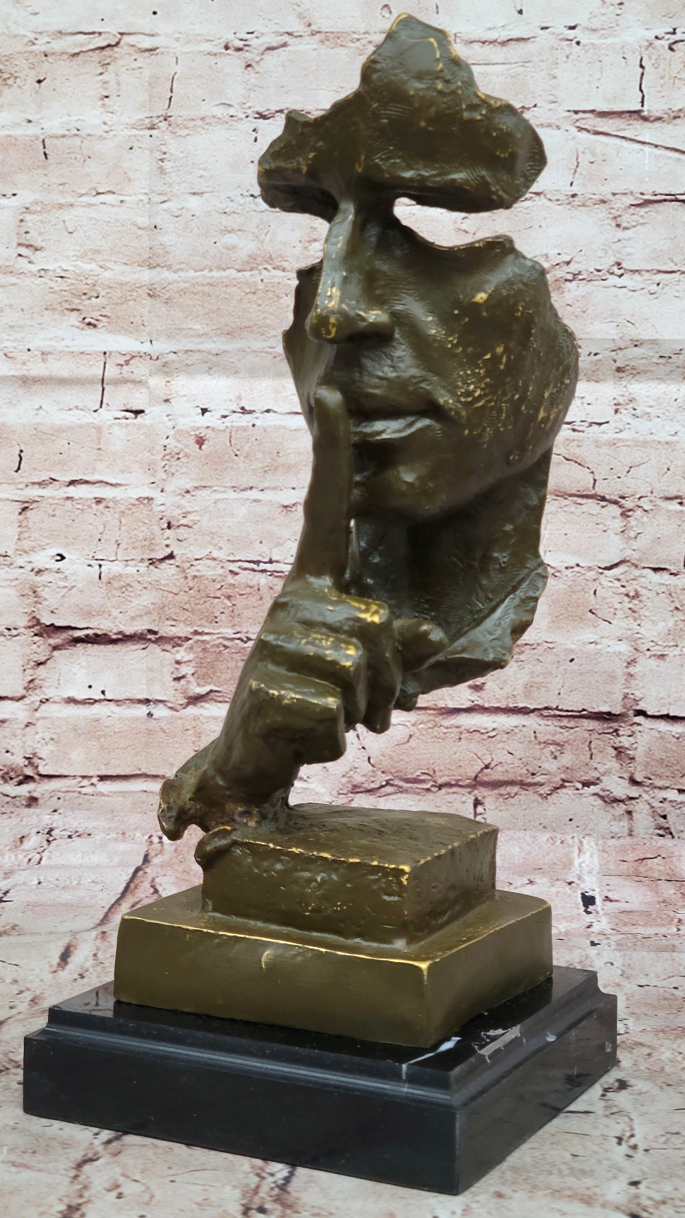 Abstract 'Silence' Bronze Sculpture – Dali Modern Art