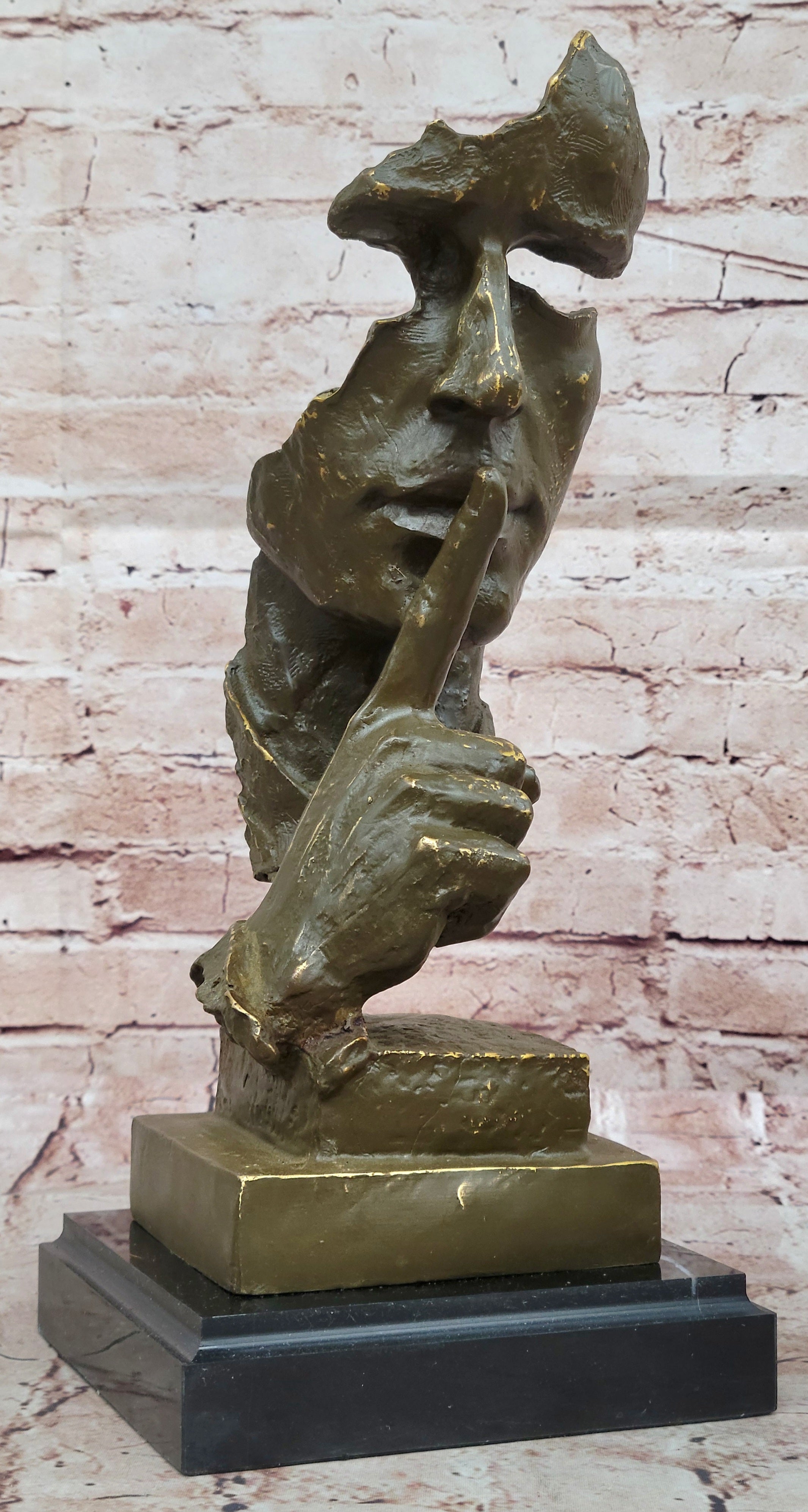 Abstract 'Silence' Bronze Sculpture – Dali Modern Art