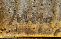Bronze Sculpture Depicts a Woman Leaning Against a Balustrade Signed Milo Statue