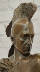 Native American Sculpture with Bow Signed M. Nick Mohawk Archer Figurine