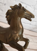 Signed Original Milo Rearing Horse Stallion Trophy Genuine Bronze Sculpture