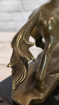 Signed Original Milo Rearing Horse Stallion Trophy Genuine Bronze Sculpture