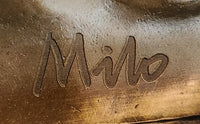 Signed Original Milo Rearing Horse Stallion Trophy Genuine Bronze Sculpture