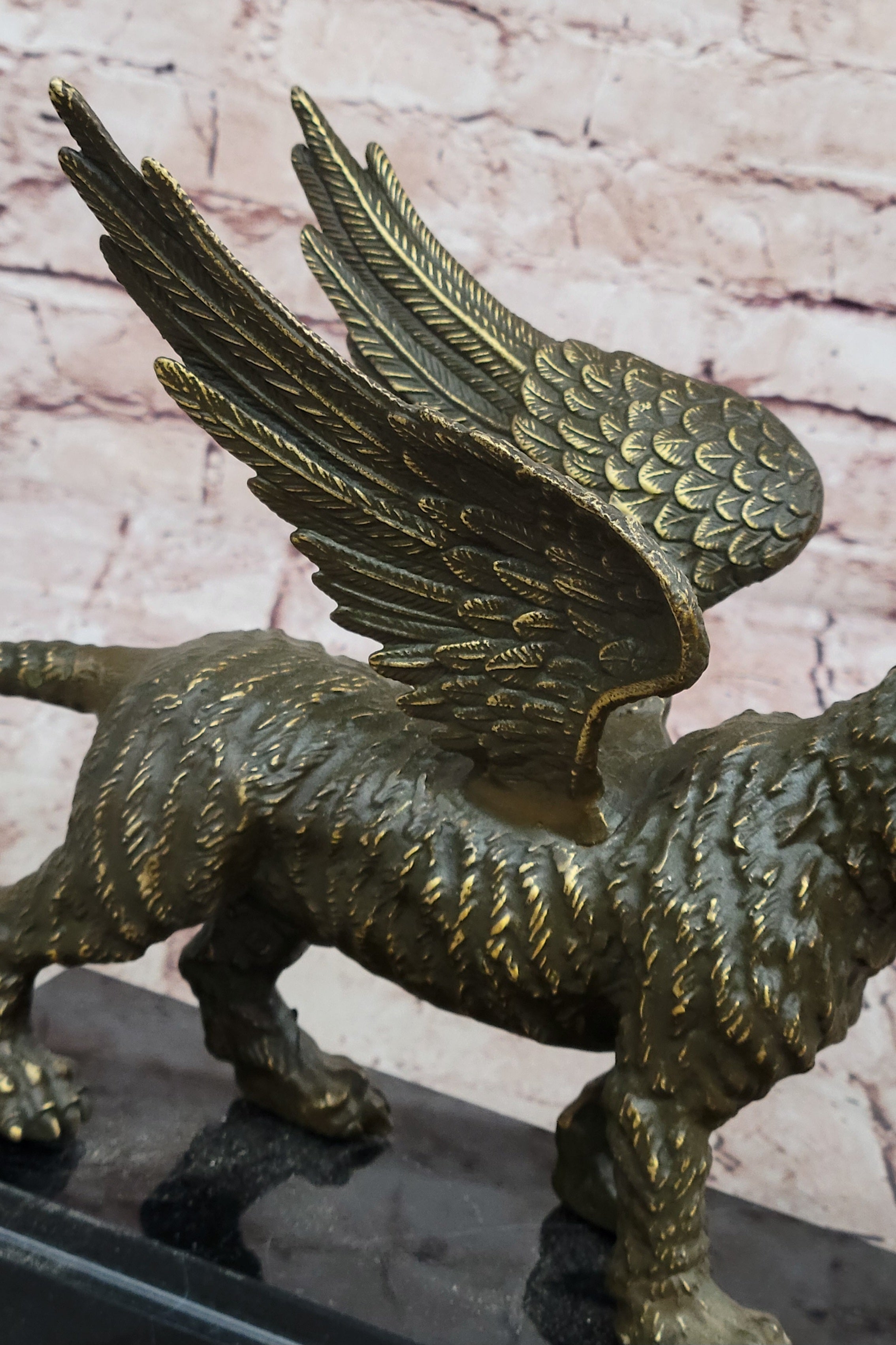 Majestic Griffin Bronze - Lion-Eagle Fantasy Art