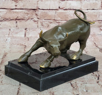 Charging Bull Bronze Sculpture - Wall Street Prosperity Art