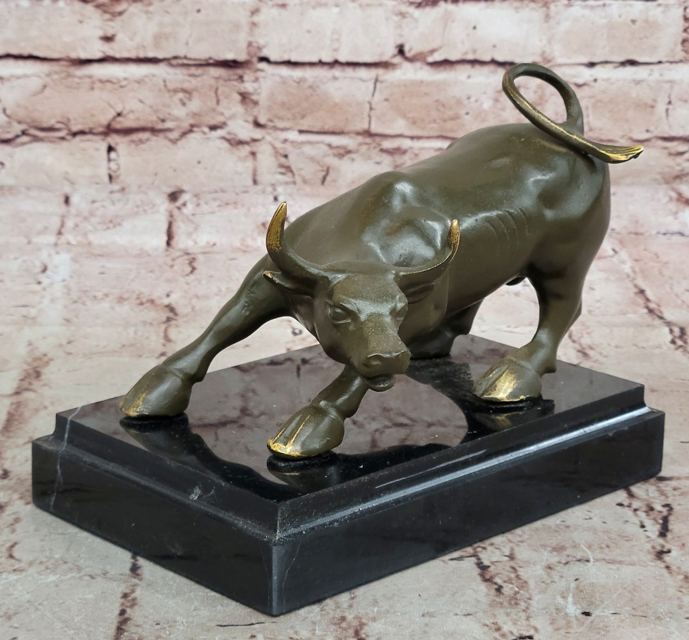 Charging Bull Bronze Sculpture - Wall Street Prosperity Art